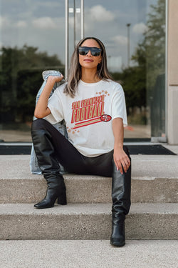 Women's Gameday Couture White San Francisco 49ers Sunday Drives