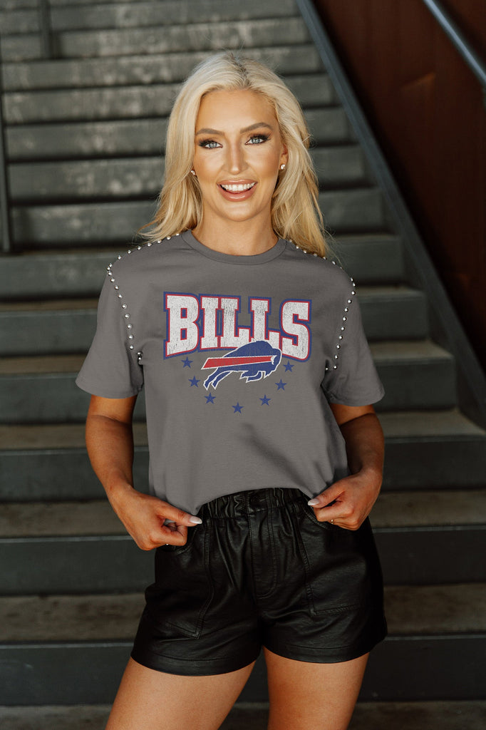 BUFFALO BILLS TOUCHDOWN FRENCH TERRY VINTAGE WASH STUDDED SHOULDER