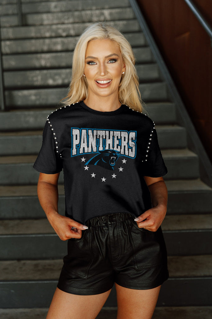 CAROLINA PANTHERS TACKLE TITAN SHORT SLEEVE BOYFRIEND FIT WASHED