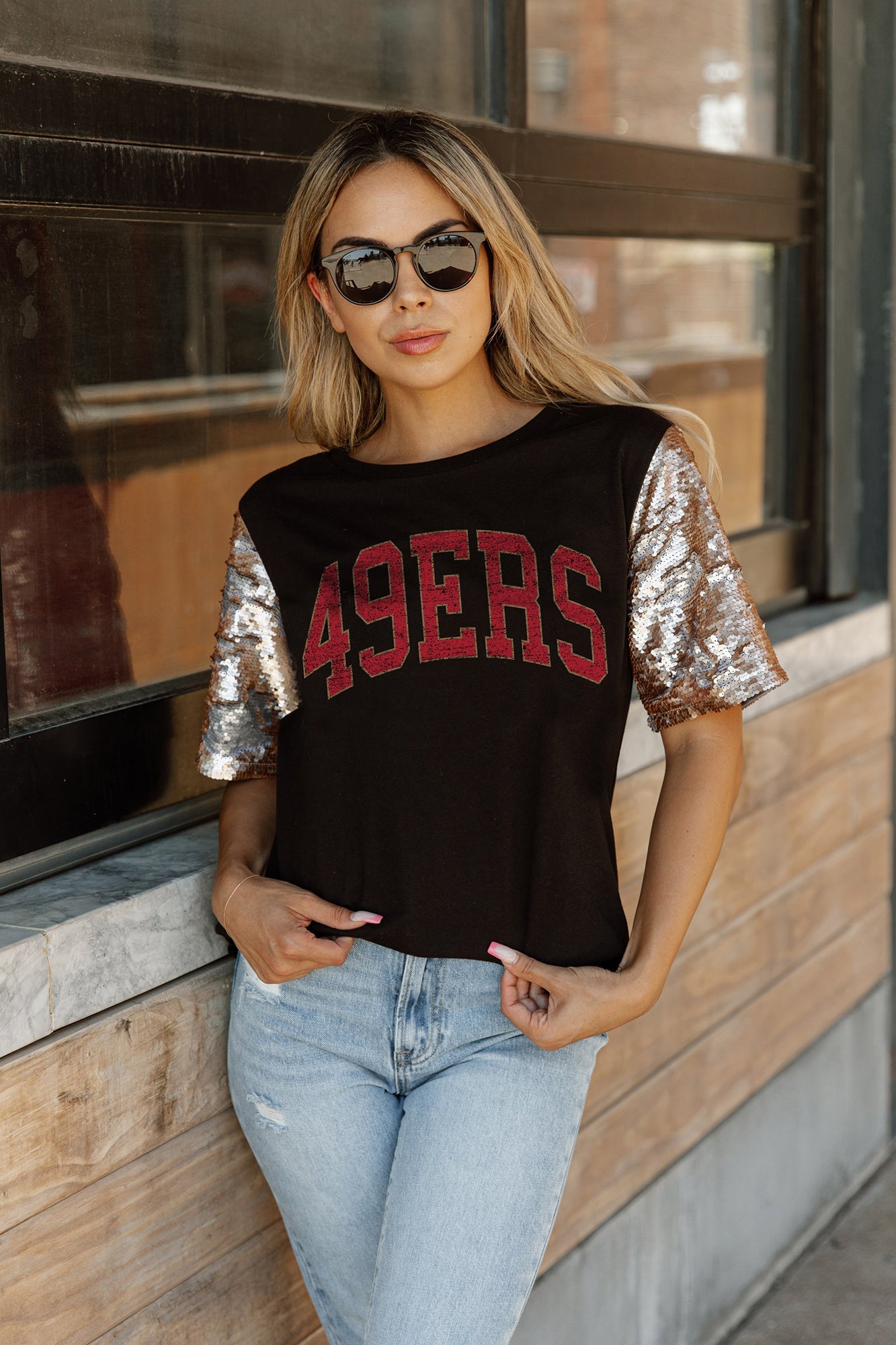 Lids San Francisco 49ers Gameday Couture Women's Wildcat Blitz Tonal  Leopard T-Shirt - Charcoal