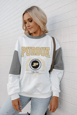 Lids Purdue Boilermakers Gameday Couture Women's PoweredBy Go Girl  Boyfriend Fit Long Sleeve T-Shirt - White