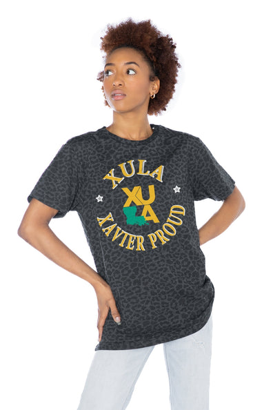 Xavier University of Louisiana Gold Rush Gameday Couture Women's Guess  Who's Back Long Sleeve T-Shirt - Black