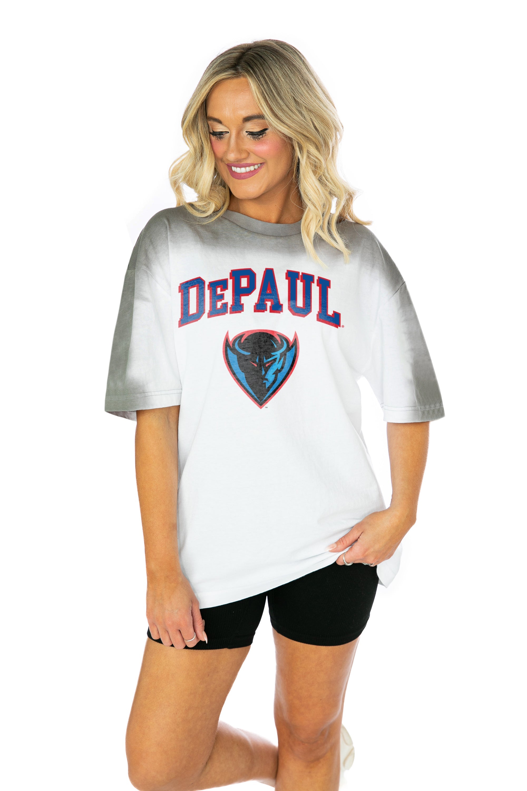 DEPAUL BLUE DEMONS INTERCEPTION COLOR WAVE CREW NECK T-SHIRT – Gameday  Couture