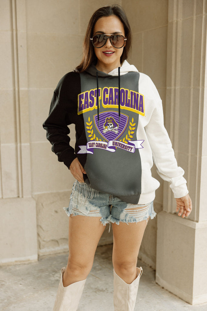 EAST CAROLINA PIRATES SHINE ON SEQUIN SLEEVE DETAIL TOP – GAMEDAY COUTURE