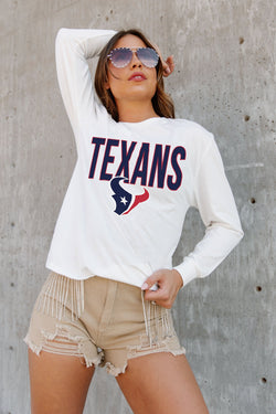 Women's Gameday Couture White Houston Texans Keep It Up T-Shirt