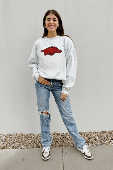 Madi x GC Louisville Cardinals Having A Ball Premium Fleece Drop Shoulder Crewneck Pullover by Madi Prewett Troutt