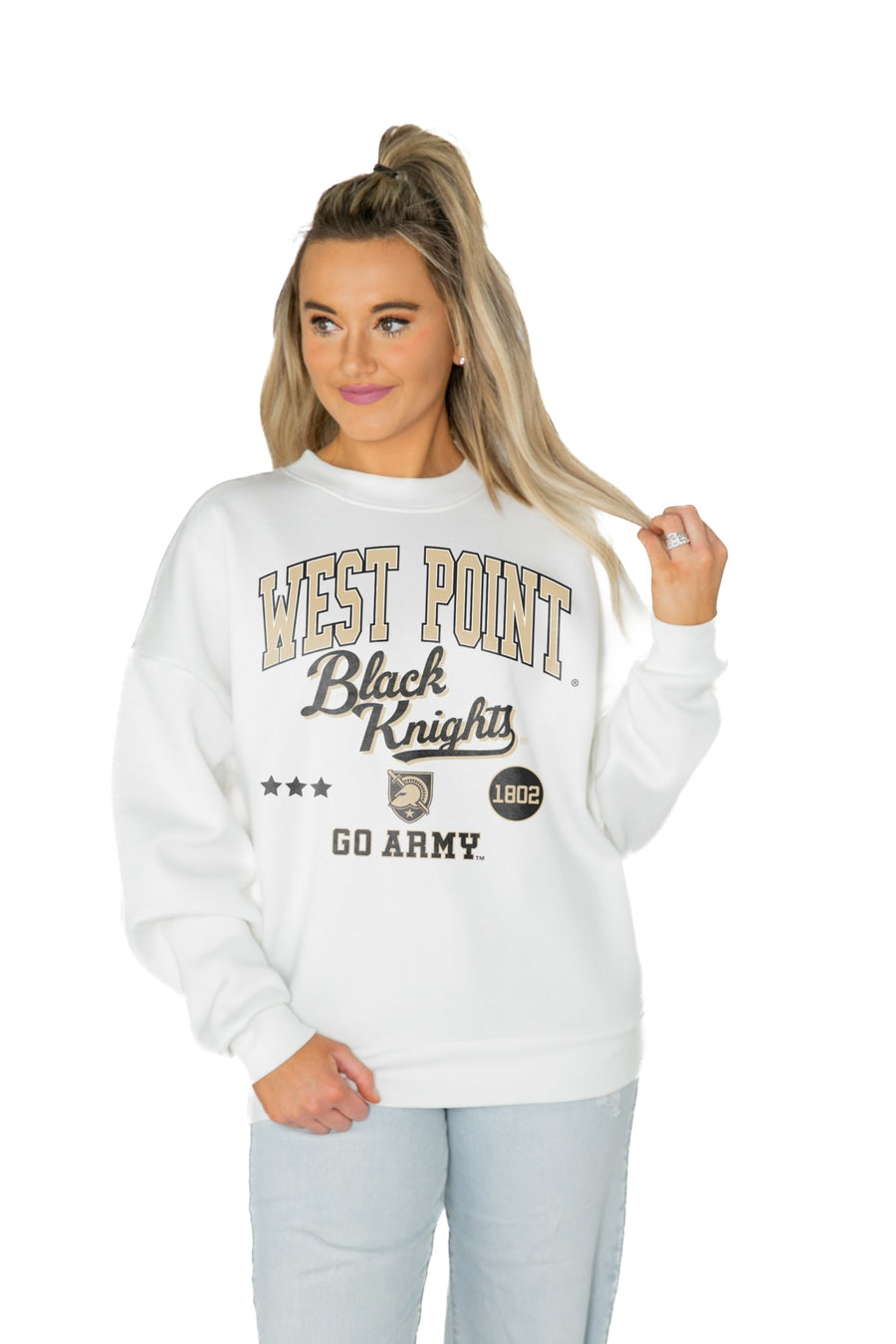 Women's Gameday Couture White Army Black Knights Get Goin