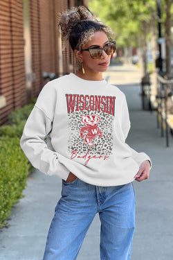 Women's Gameday Couture White Wisconsin Badgers It's A Vibe Dolman
