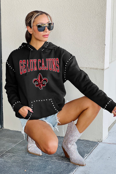 Girls Youth Gameday Couture Black Louisiana Ragin' Cajuns Guess Who's Back  Long Sleeve T-Shirt