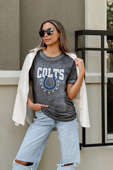 INDIANAPOLIS COLTS LONG PASS BRUSHED KNIT LONG SLEEVE BUTTON DOWN OVER –  GAMEDAY COUTURE