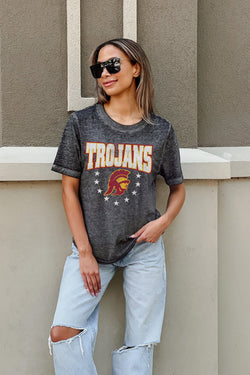 Women's Gameday Couture Charcoal USC Trojans Switch T-Shirt