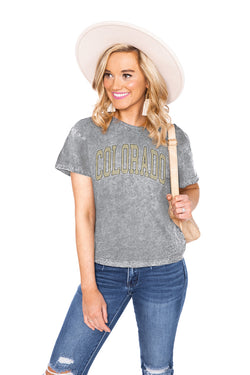 Women's Gameday Couture White Colorado Buffaloes Now or Never Oversized  T-Shirt
