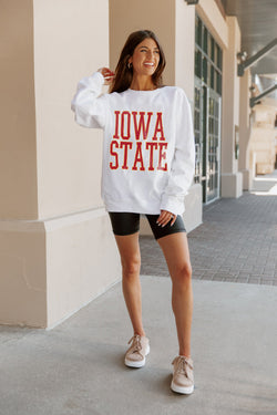 Gameday Couture Women's Gameday Couture Gray/White Iowa State Cyclones  Split Pullover Hoodie