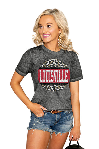 Women's Gameday Couture White Louisville Cardinals Now or Never Oversized  T-Shirt