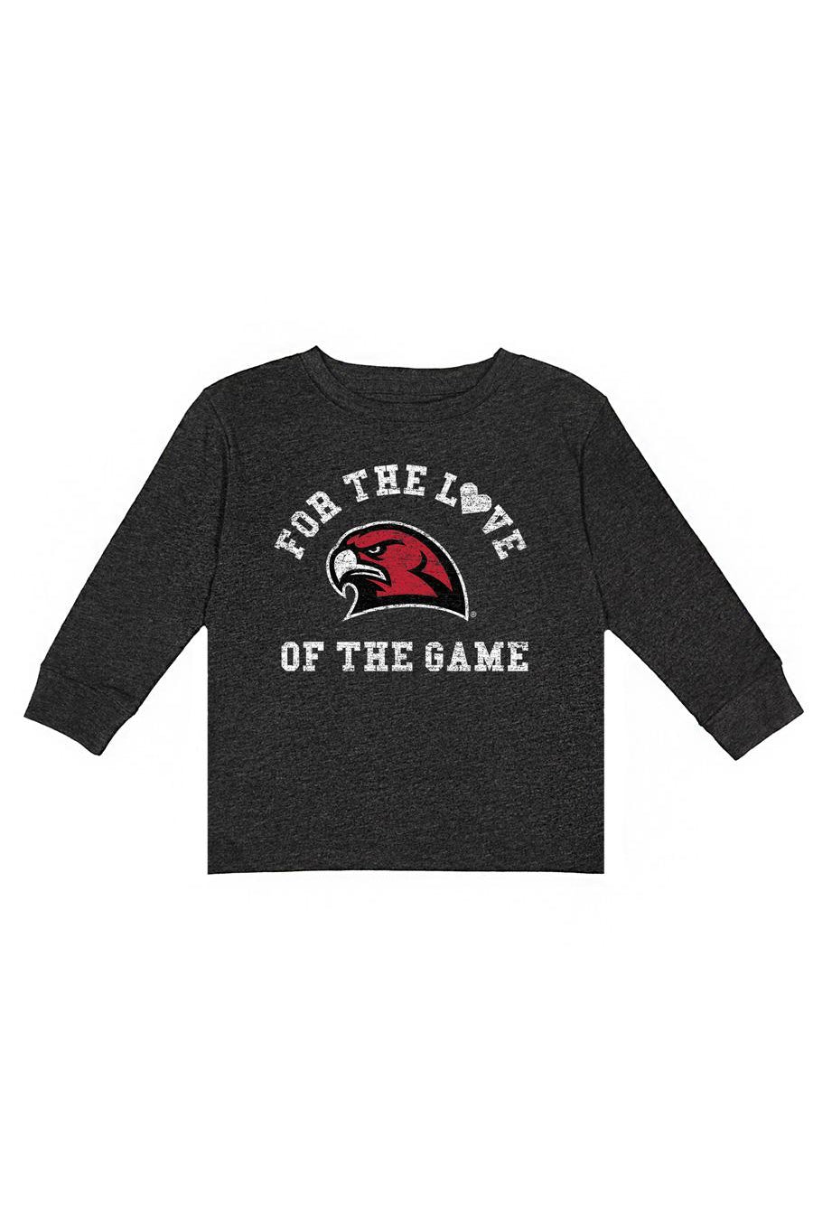 MIAMI OF OHIO REDHAWKS "FOR THE LOVE" CLASSIC GRAPHIC LONG SLEEVE CREW TODDLER TEE