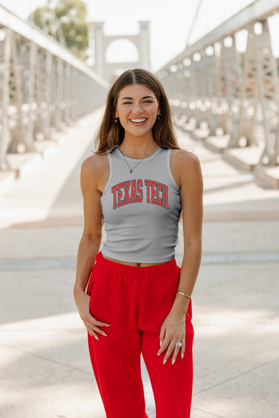 Women's Gameday Couture White Texas Tech Red Raiders Run It Back Perfect Crewneck Pullover Sweatshirt