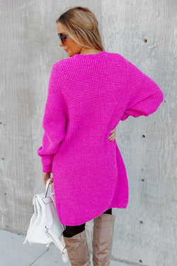 JADE CABLE KNIT DUSTER CARDIGAN IN PINK – Gameday Couture