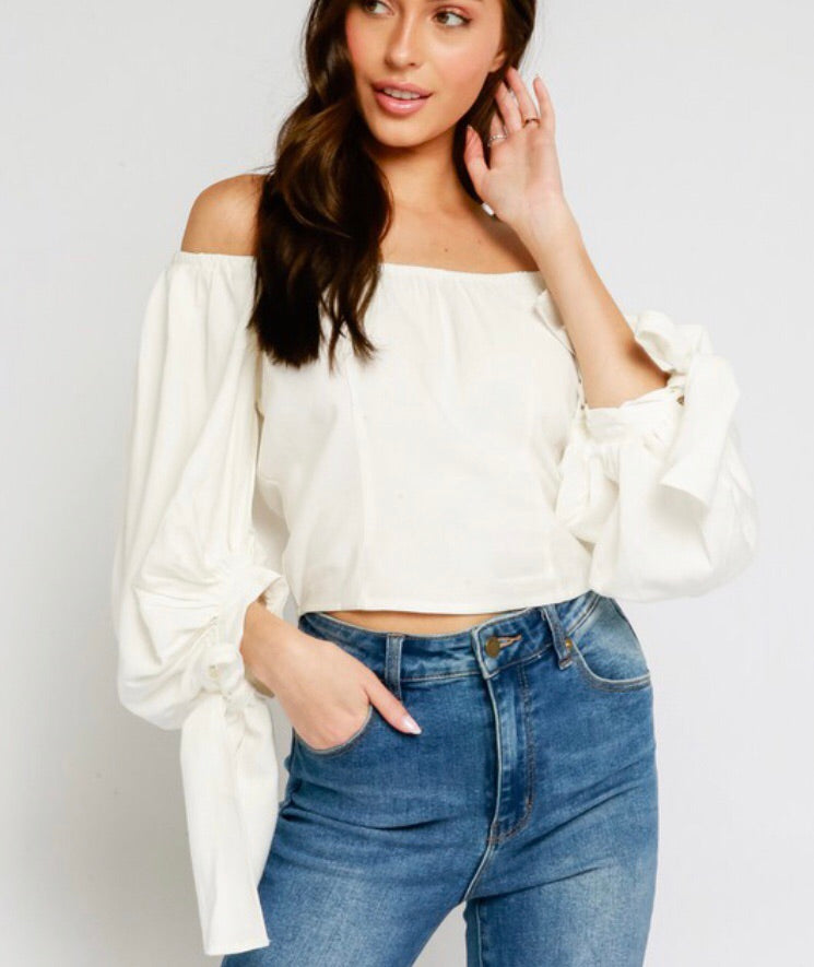 Puff Sleeves - Off Shoulder Blouse – Freedom Boutique PR