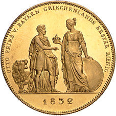 Gold coin from the collections of Ferrary and King Farouk (reverse) 