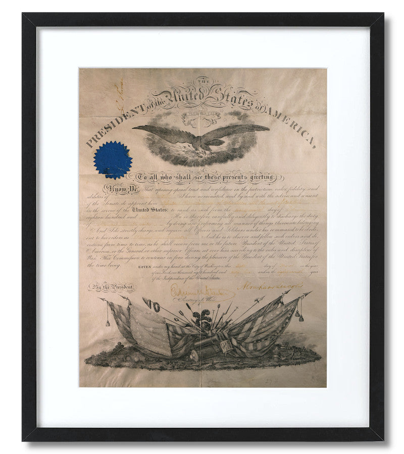 Paul Fraser Collectibles | Abraham Lincoln signed U.S Civil War military commission