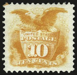 1869 10c ten cent yellow 