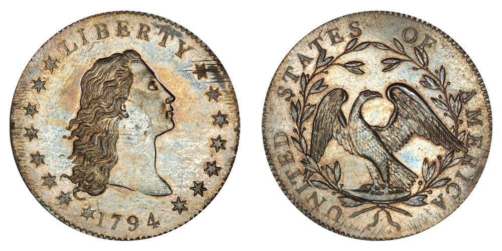 1794 Flowing Hair Dollars : Silver Plug