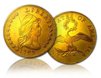 1795 13 leaves gold eagle coin 
