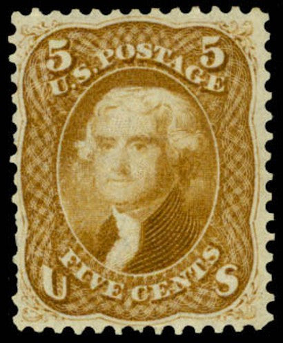 1861 5c Buff stamp 