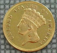 rarest US coin 1870-S $3 