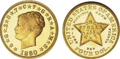 Stella $4 1880 Pattern proof coin 
