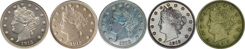 1913 Liberty Head Nickels 