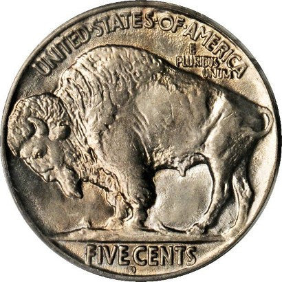 1918 Buffalo Nickel mint state overdate 