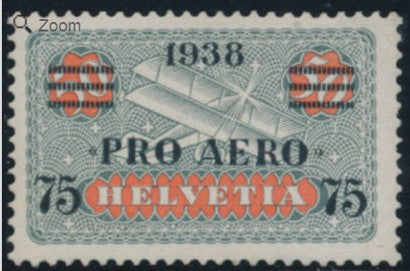 1938 Swis Pro Aero Stamp 