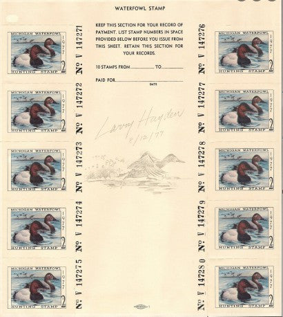 1977 Michigan ducks stamps 