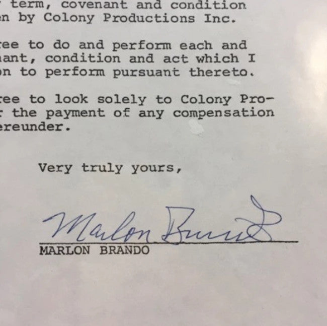 Marlon Brando autograph