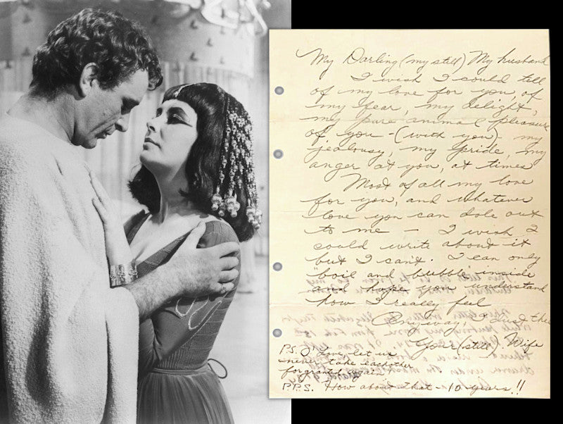 Paul Fraser Collectibles | Elizabeth Taylor love letter to Richard Burton