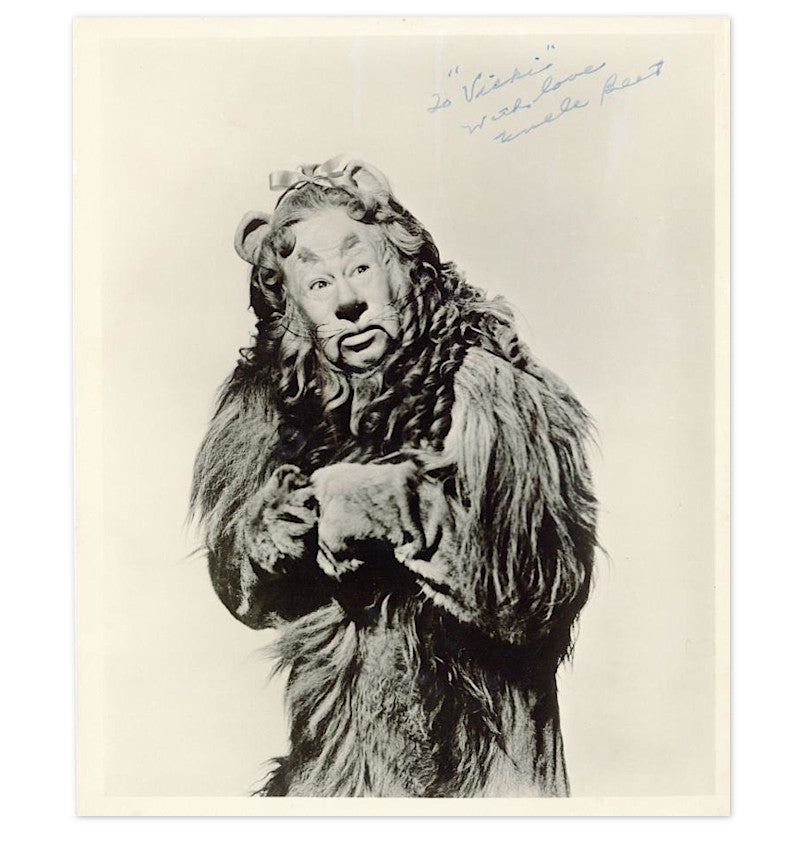 Paul Fraser Collectibles | Bert Lahr signed photo as the Cowardly Lion in The Wizard of Oz