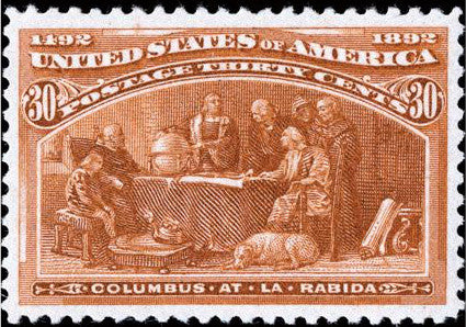 A 30c Columbian series stamp - valuable in good condition 