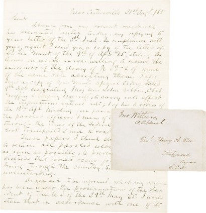 Robert E Lee civil war surrender letters 