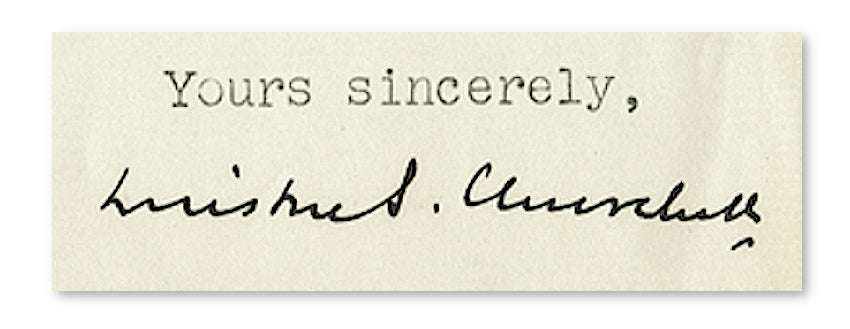 Winston Churchill signature