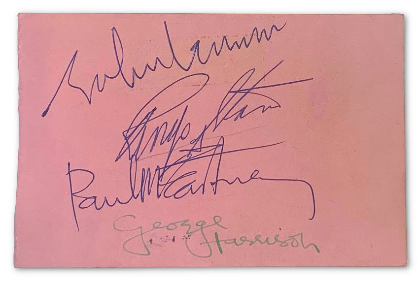 The Beatles complete set of autographs