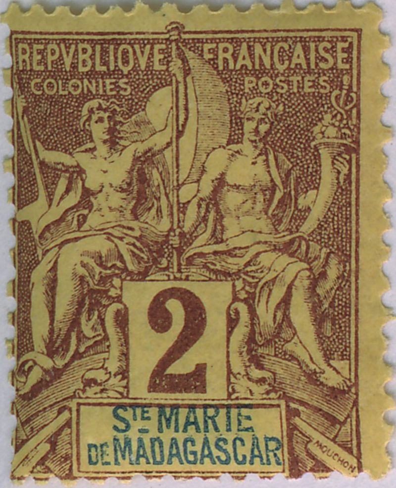 French colonial stamp of Madagascar