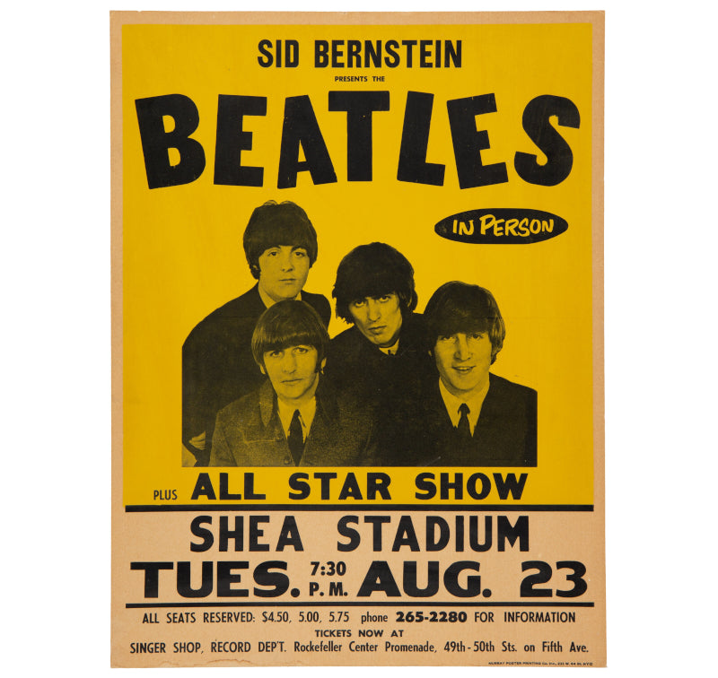 Paul Fraser Collectibles |  the Beatles' 1966 Shea Stadium concert poster