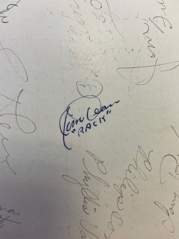 James Dean's signature in a high-school year book.