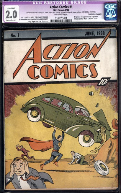 Action Comics #1 grade 2.0 CGC 