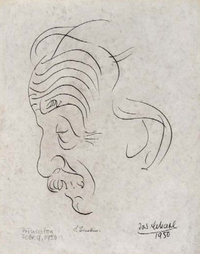 Albert Einstein Josef Scharl portrait auction 