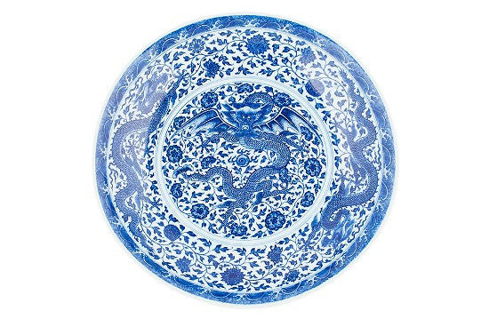 Chinese dragon charger plate 