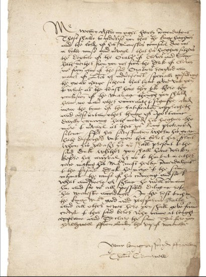 Henry VIII Thomas Cromwell letter 
