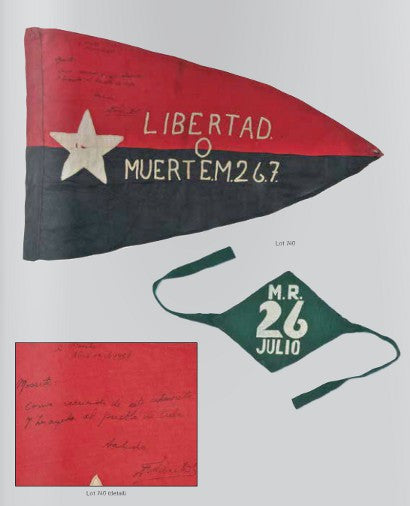 Fidel Castro signed Cuba Revolution flag 