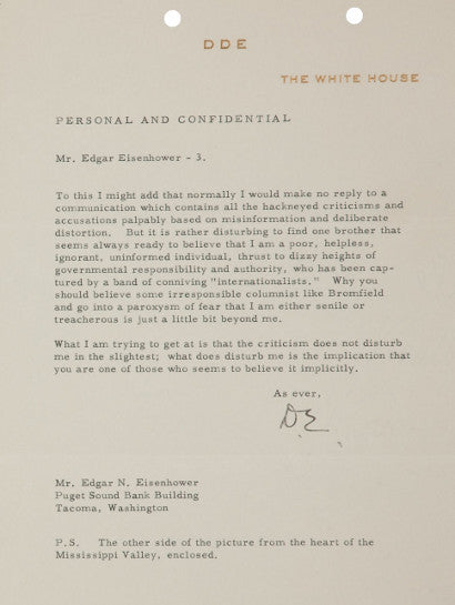 Eisenhower concluding page letter 